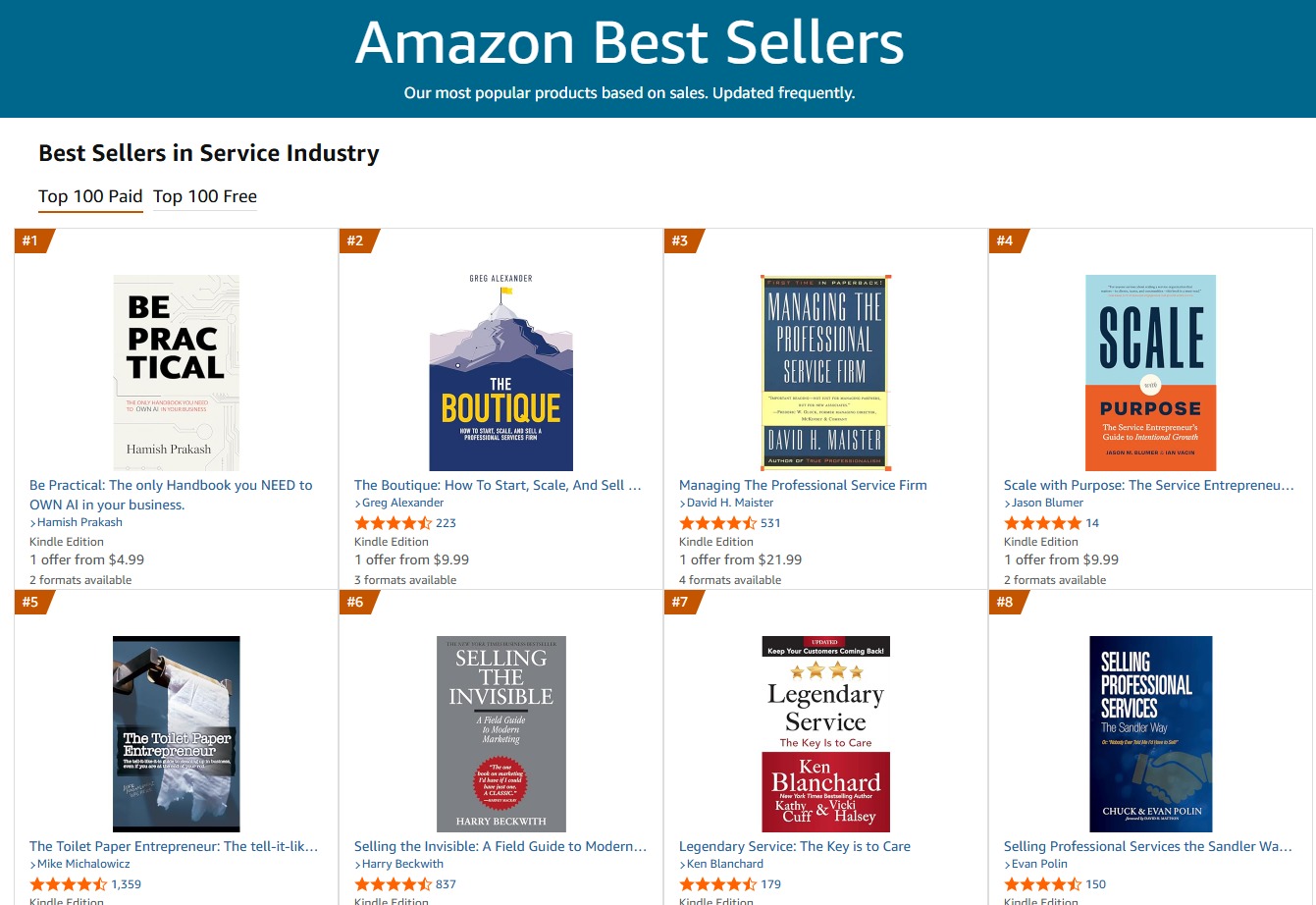 Best Seller - Service Industry